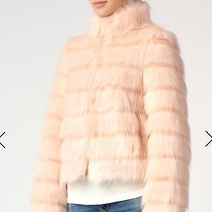 Guess Pink Faux Fur Jacket
